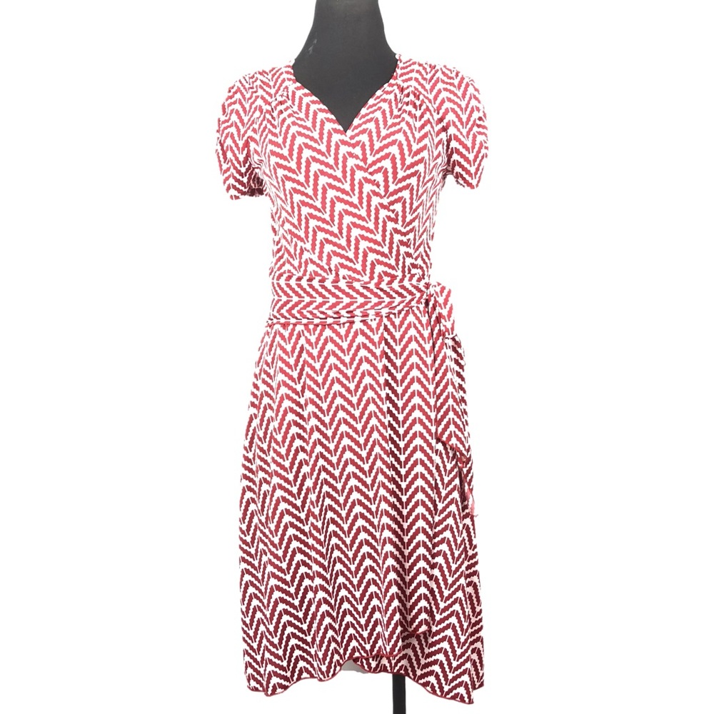 A list  by wrapper  chevron wrap dress